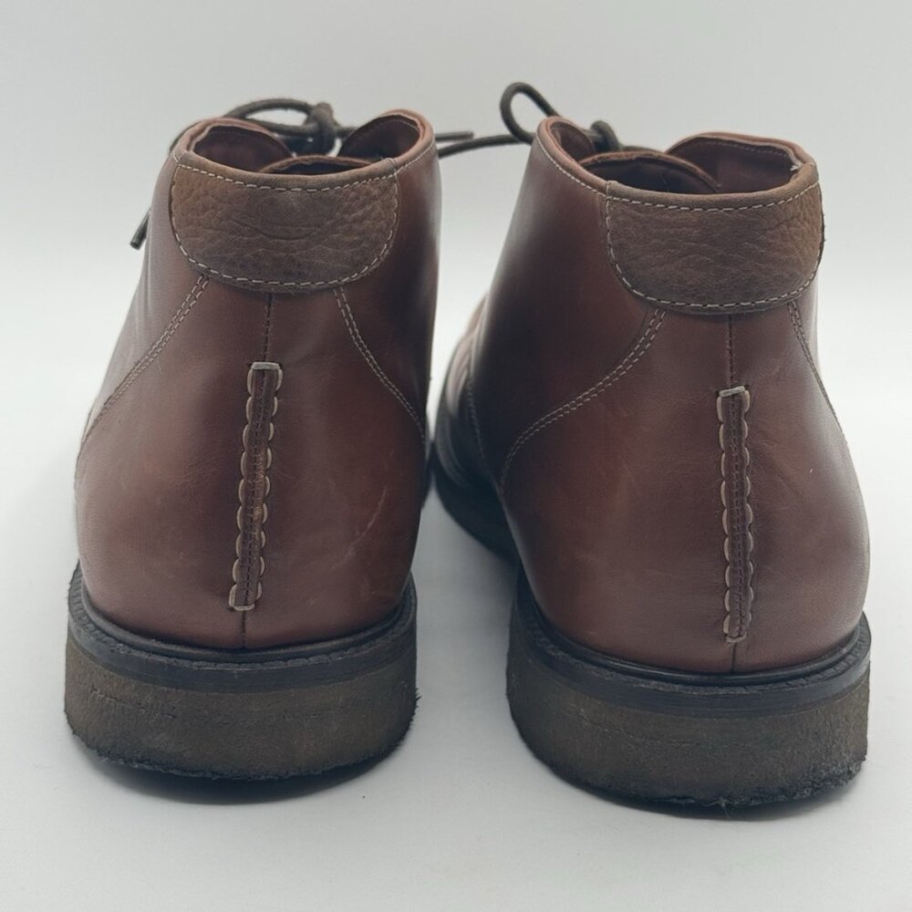 Johnston & Murphy Mens 13 M Copeland Brown Leather Chukka Booties 25-2022 - Picture 3 of 16
